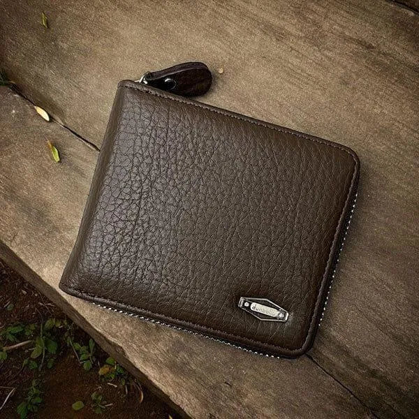 Leather Wallet With zipper Closer