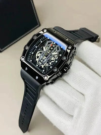 Black Skeleton Choronograph watch