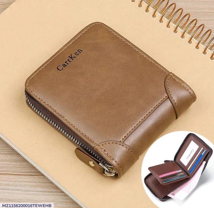 Men's Cow leather zipper Wallet