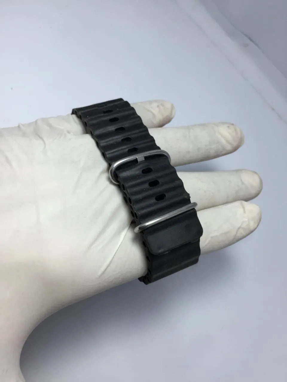 Digital Watch Black Rubber Strap