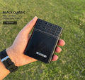Premium Leather wallet with Coroc Texture , Black & Brown