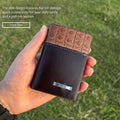 Premium Leather wallet with Coroc Texture , Black & Brown
