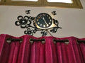 3D flower wooden wall clock