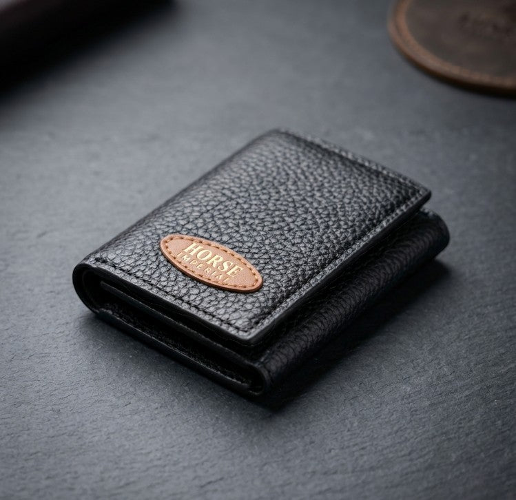 Horse Imperial Premium Tri-Fold Wallet – 10 Card Slots | Dual Cash Pockets | Zipper Pocket | Unisex Wallet