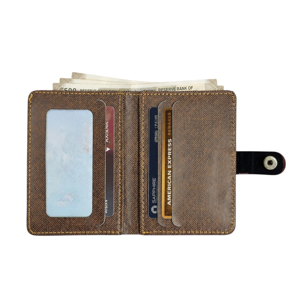 WAGLOK Slim Tuck Lock Wallet with ID Window & Cash Pocket